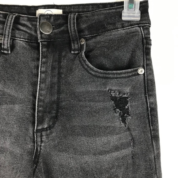 Cotton On Mid Slim Straight High Rise Distressed Jeans - Picture 8 of 12